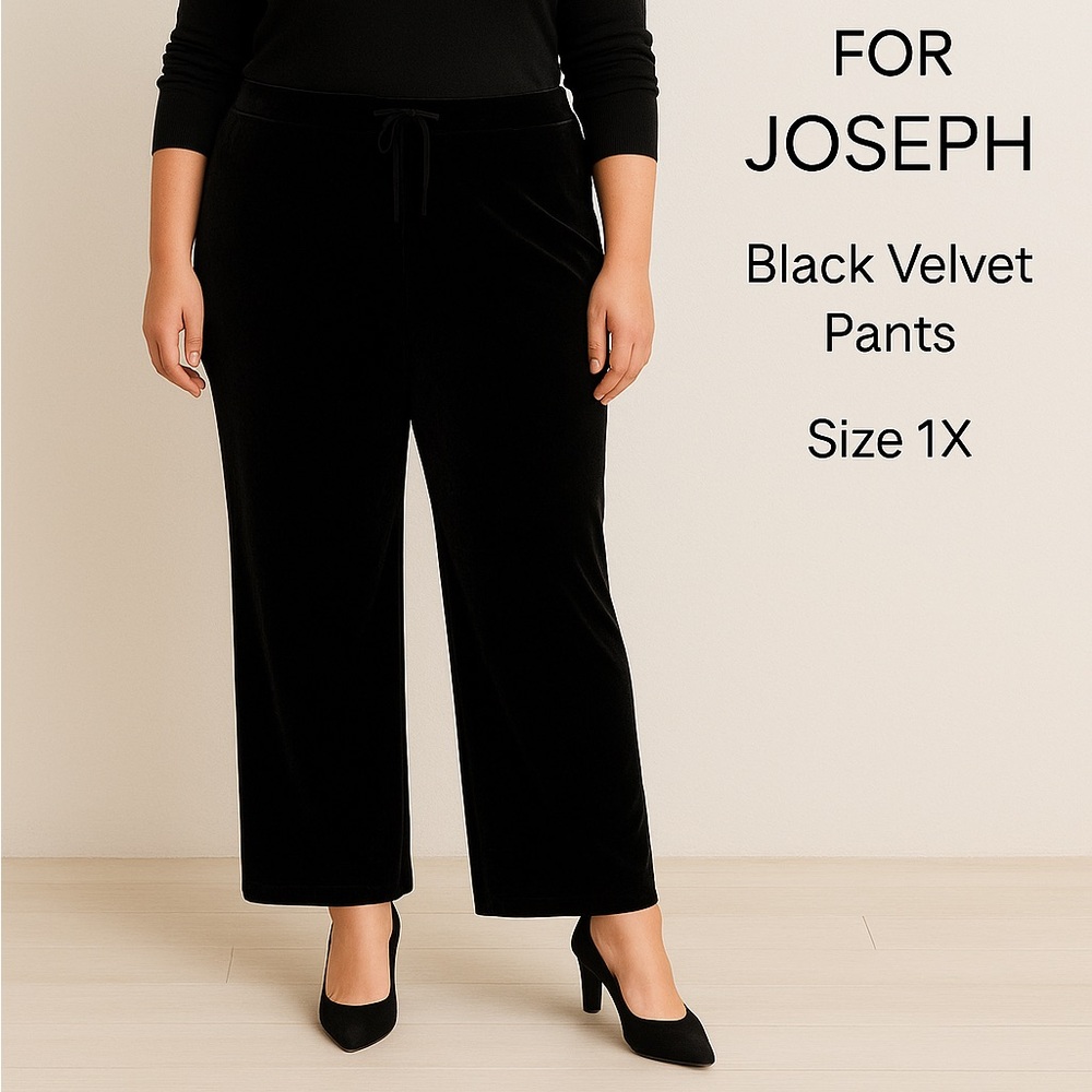 Joseph Elegant Black Velvet Pants